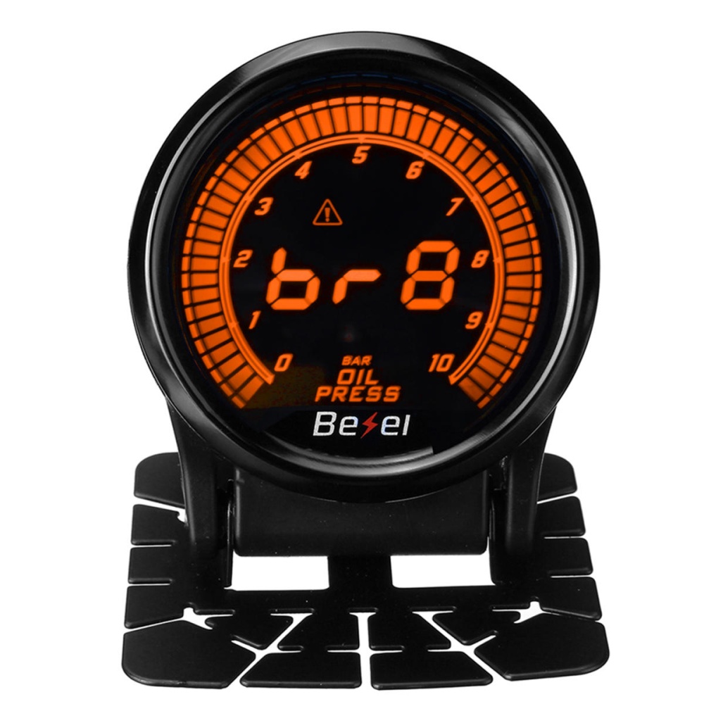 52mm 10 Colors LED Dual Display Oil Temp Pressure Gauge Auto Oil Pressure Meter With Sensor - Image 2