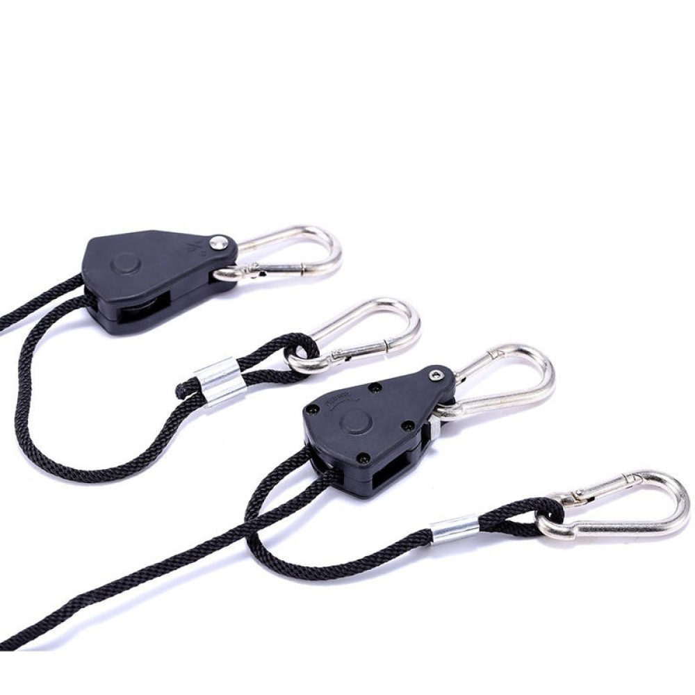 Pair of 1/8 Adjustable Grow Light Rope Hanger Lift Hook Hoisting Device - Image 2