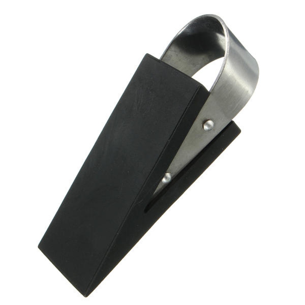 Rubber & Stainless Steel Door Stop Wedge Safety Protector Stopper Block - Image 2