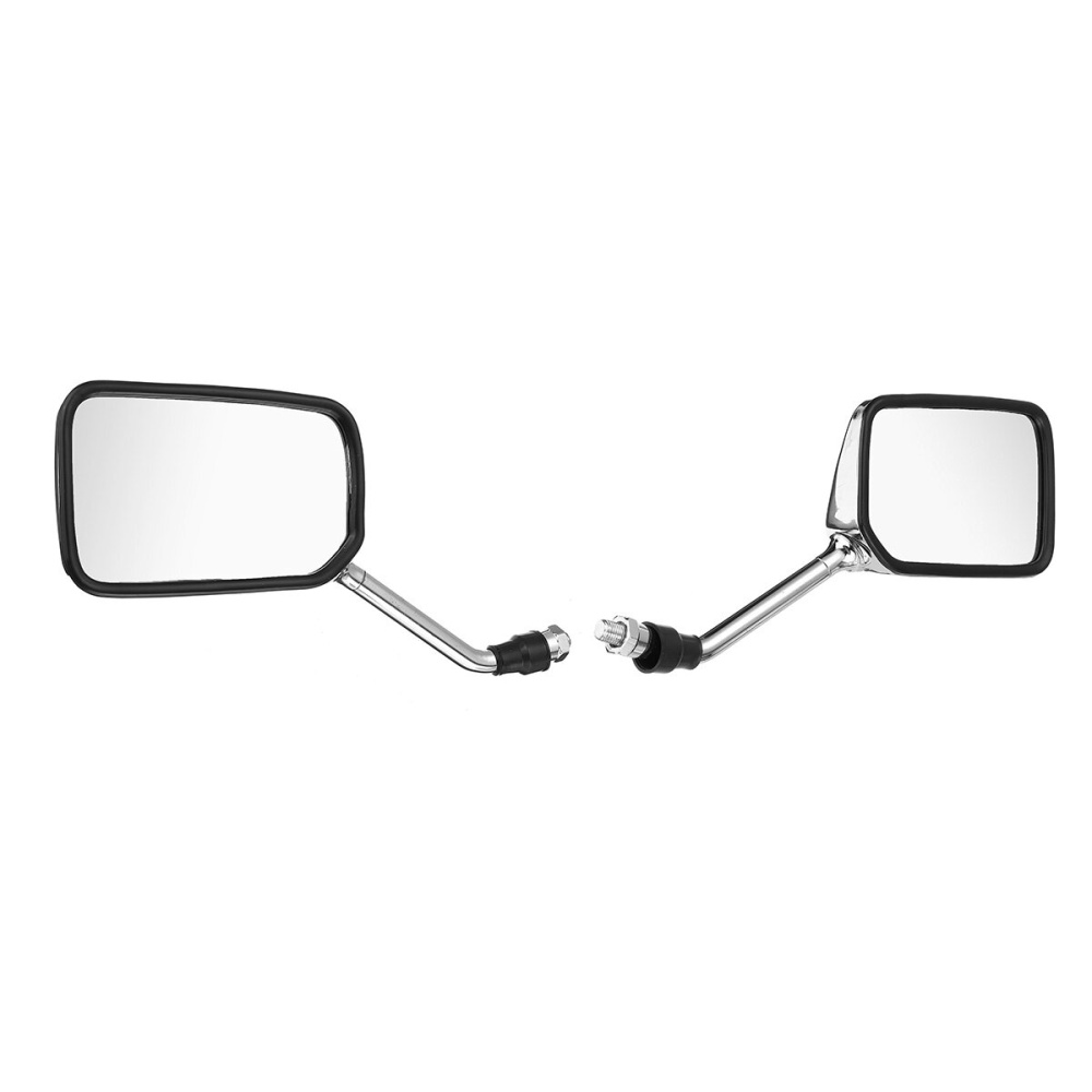 Pair Motorcycle Handlebar Rearview Side Mirror For Honda CB400/CB750/CB1000/CB1300 - Sliver - Image 2