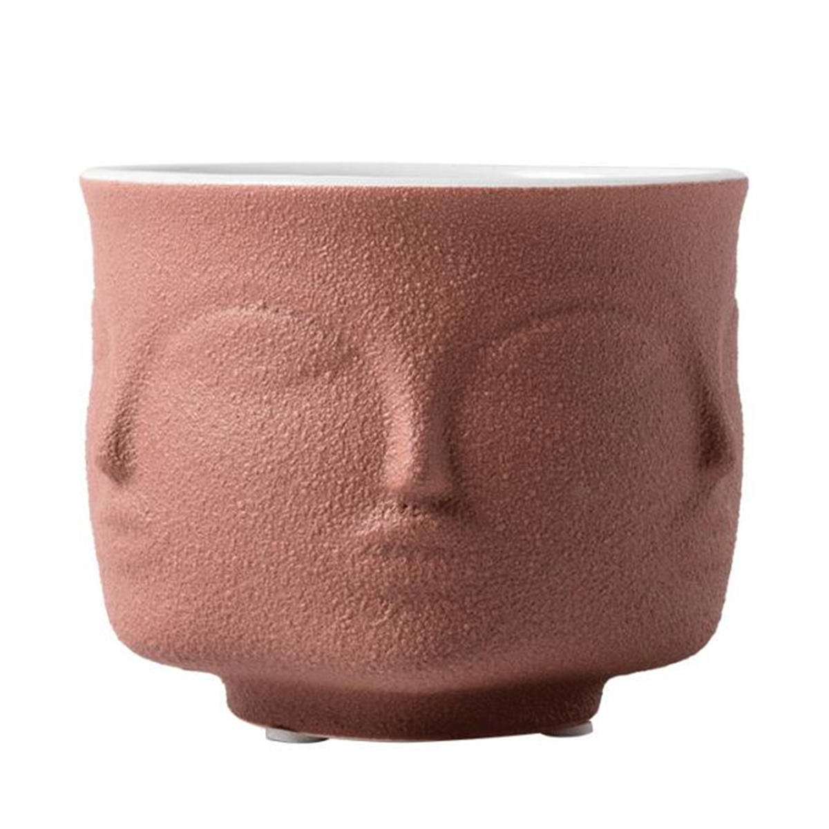 Creative Ceramic Face Flower Vase Art Planter Pot Office Home Decorations Holder - Red