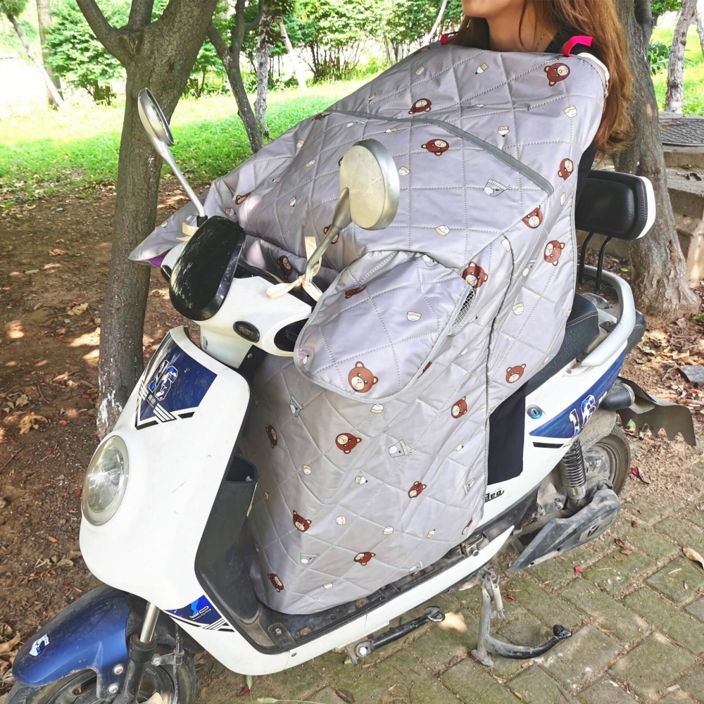 Motorcycle Windproof Anit UV Electric Scooter Windshield Waterproof Scooter Cover - Bear - Image 2