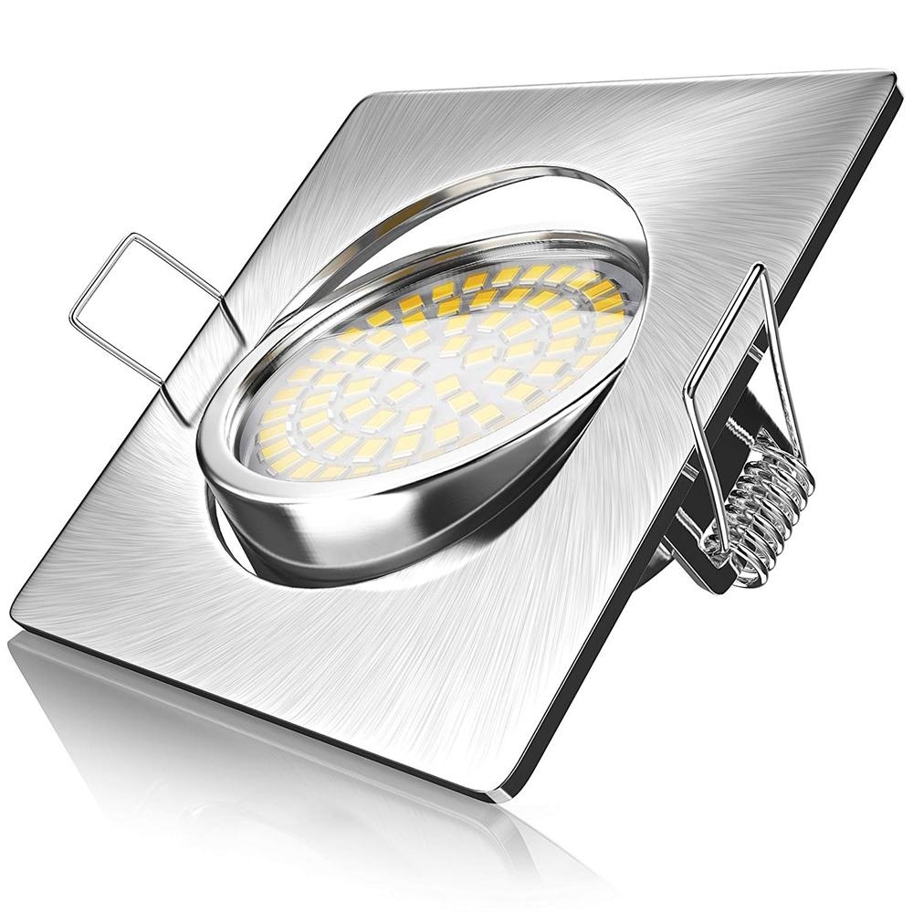 LUSTREON 3.5W 68 LED Square LED Ceiling Light Non-dimmable Recessed Downlight Spotlight AC220-240V - Warm White - Image 2