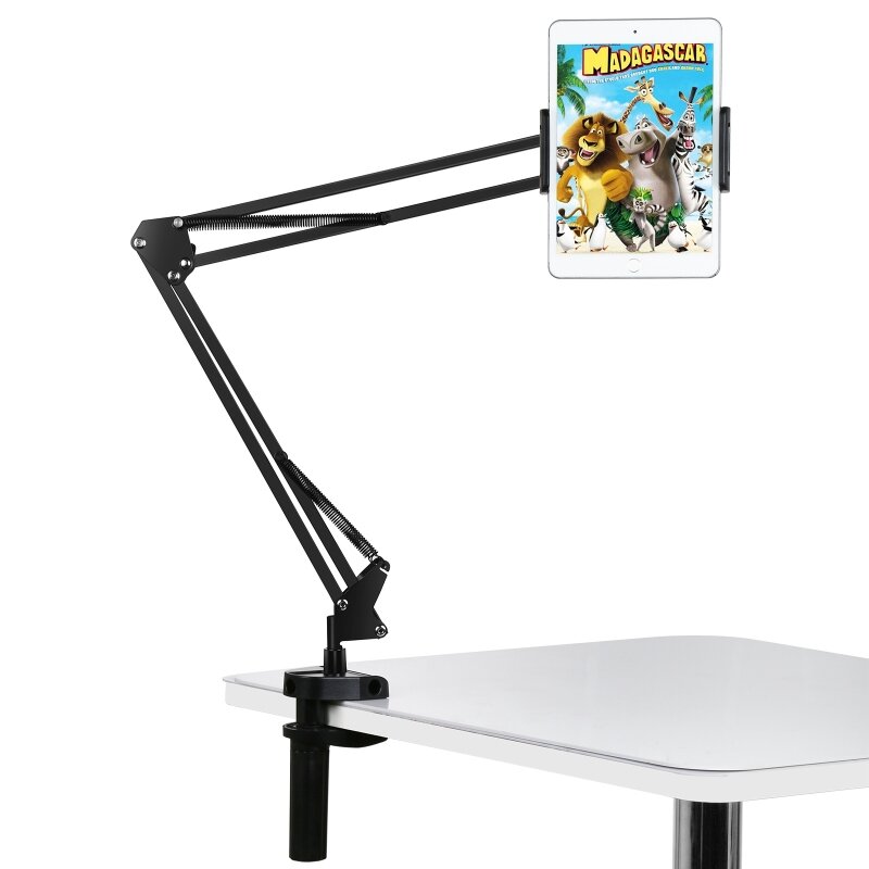 PULUZ PU535B Universal Desktop Bracket Adjustable Boom Suspension Fixture Bracket with Tablet Phone Clip for Selfie Live Broadcast - Image 2