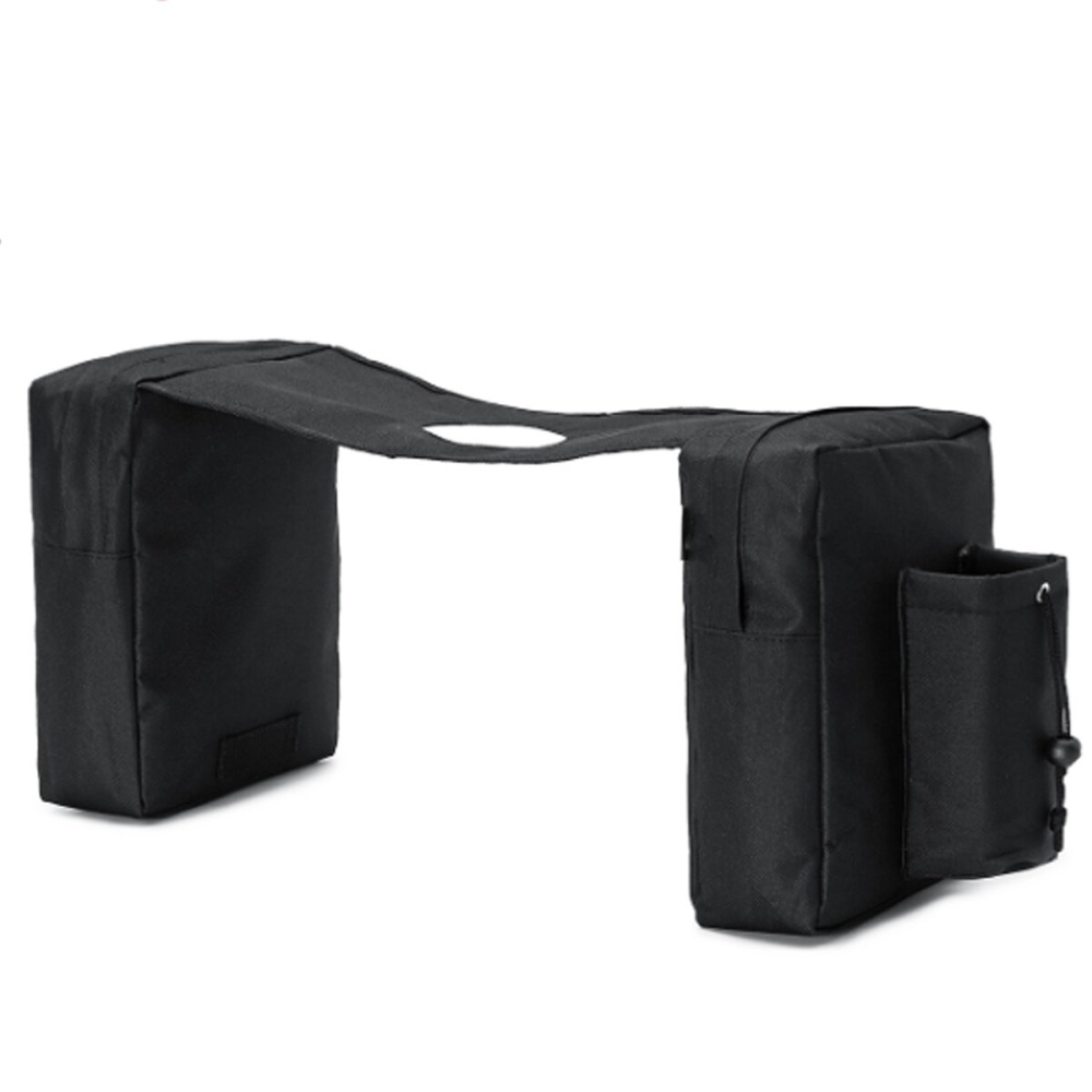 ATV Fuel Tank Saddlebags Quad Bike Motorcycle Saddle Bag Snowmobile Pocket Storage Black
