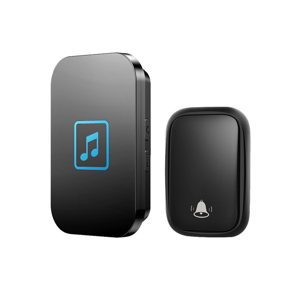 CACAZI FA86 Self-powered Wireless Doorbell 150M Remote No Battery Required 3 Button 1 2 3 Receiver Home Call Ring Bell - White US Plug