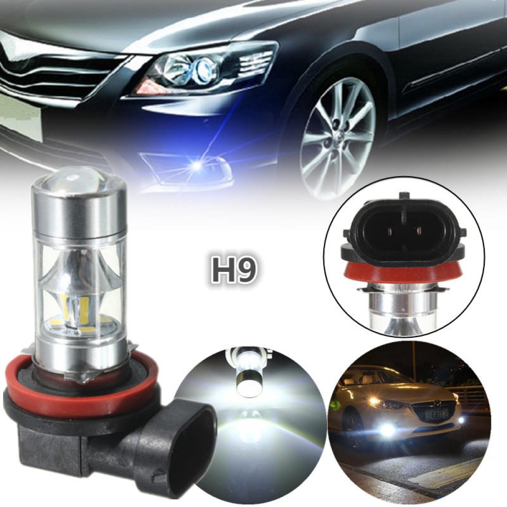 H9 2835SMD 12LED 60W Car Fog Light White Ice Blue Yellow - Amber - Image 2