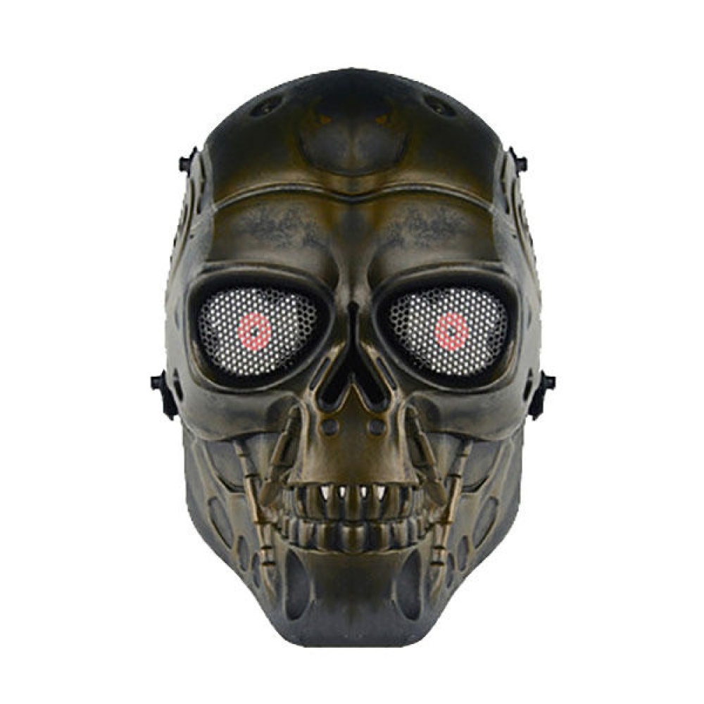 WoSporT Skull Face Mask Airsoft CS Paintball Tactical Military Halloween Costume Party - Grey - Image 2