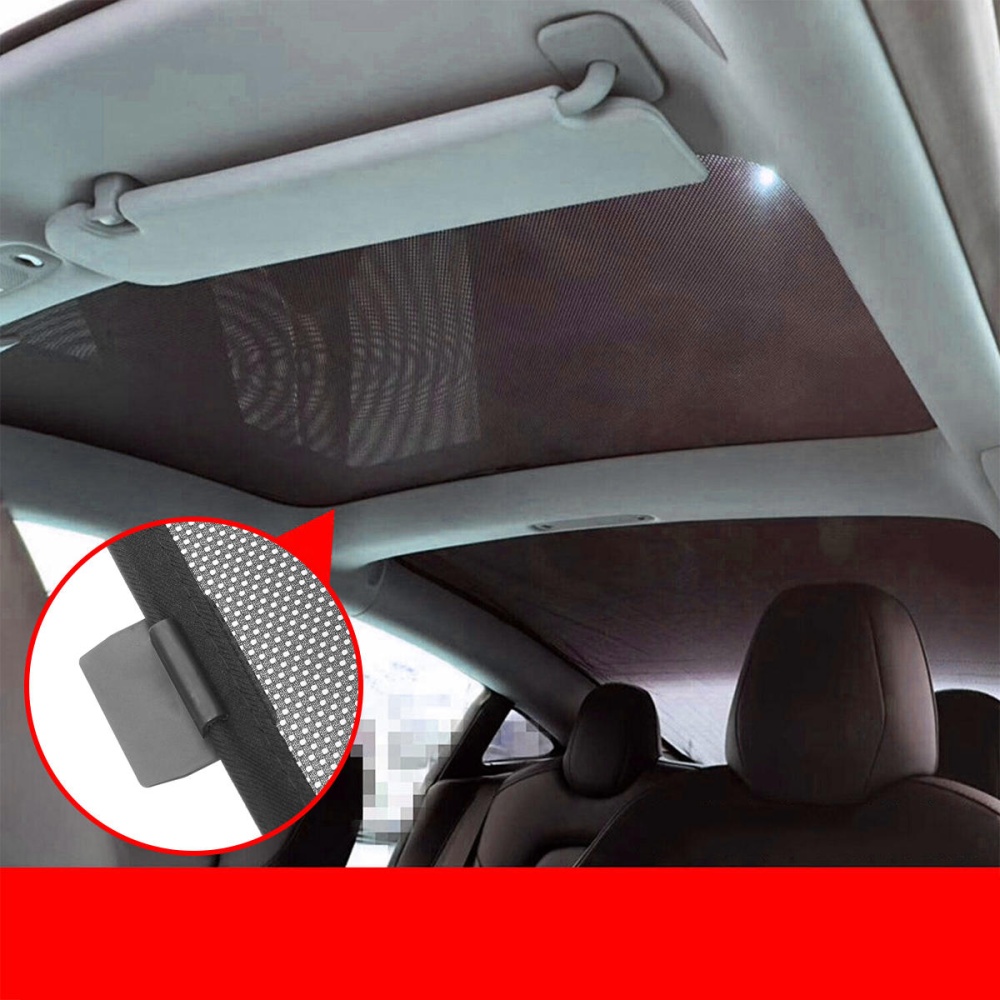 Mesh Roof Car Window Sunshade Shield Cover For Tesla Model 3 Skylight Screen Shade Curtain - typ b - Image 2