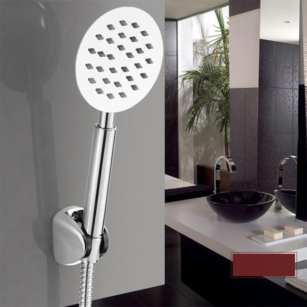 304 Stainless Steel Handheld Shower Head Round Shape Pressurized Ultra-thin Nozzle - Image 2