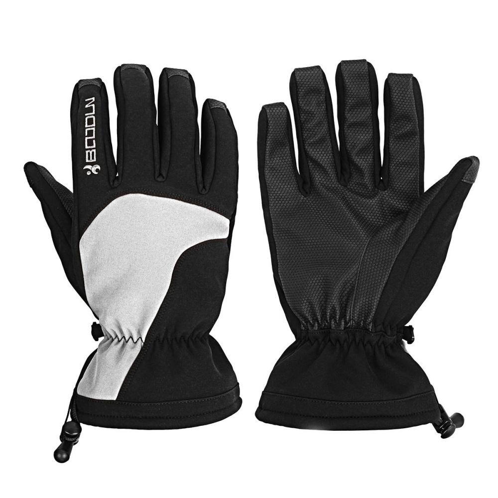 Motorcycle Winter Gloves Waterproof Warm Skating Outdoor Sport Windproof - White M - Image 2