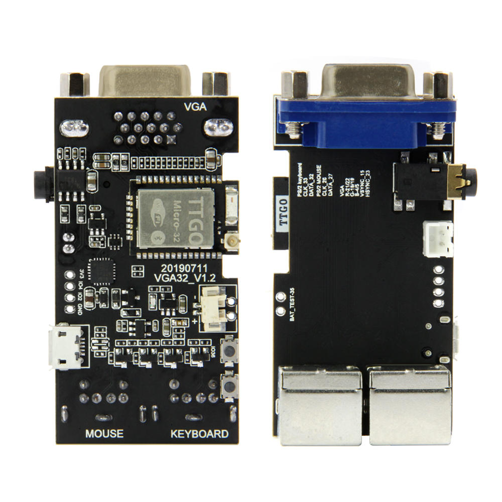LILYGO® TTGO VGA32 V1.4 Controller PS/2 Mouse And Keyboard Controller Graphics Library Game Engine ANSI/VT Terminal For ESP32 - CH9102F Chip