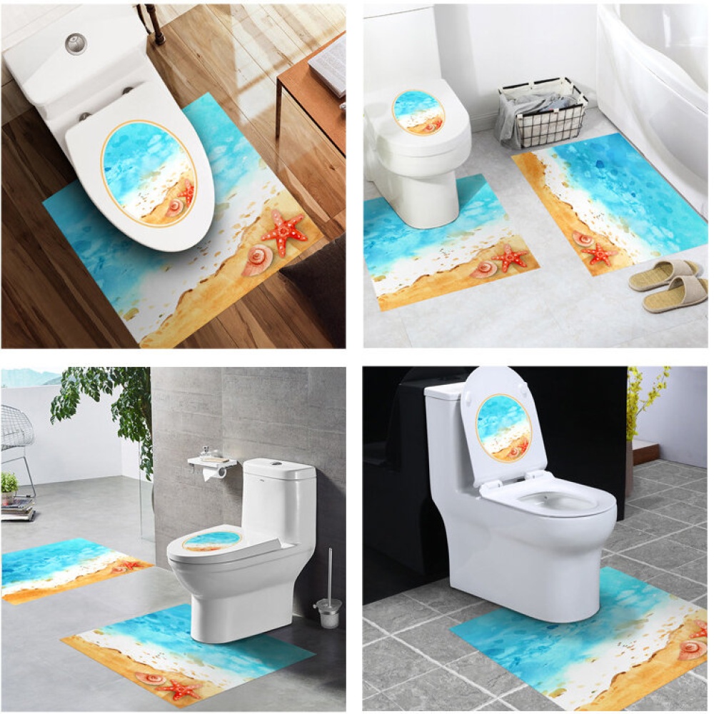 Bathroom Toilet Special 3 Pcs Set PVC Waterproof for 4 Styles Non-slip Wear Resistant Stickers - 8 - Image 2