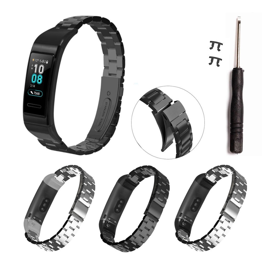 Bakeey Full Steel Watch Band Replacement Watch Strap for Huawei Band 3/3 pro Smart Watch - NO.1