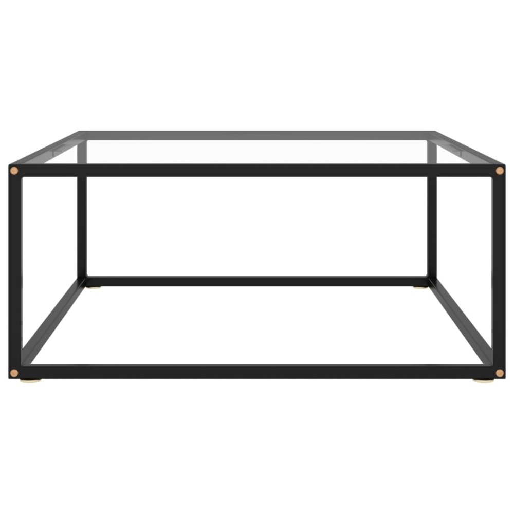 Tea Table Black with Tempered Glass 31.5"x31.5"x13.8" - Image 2