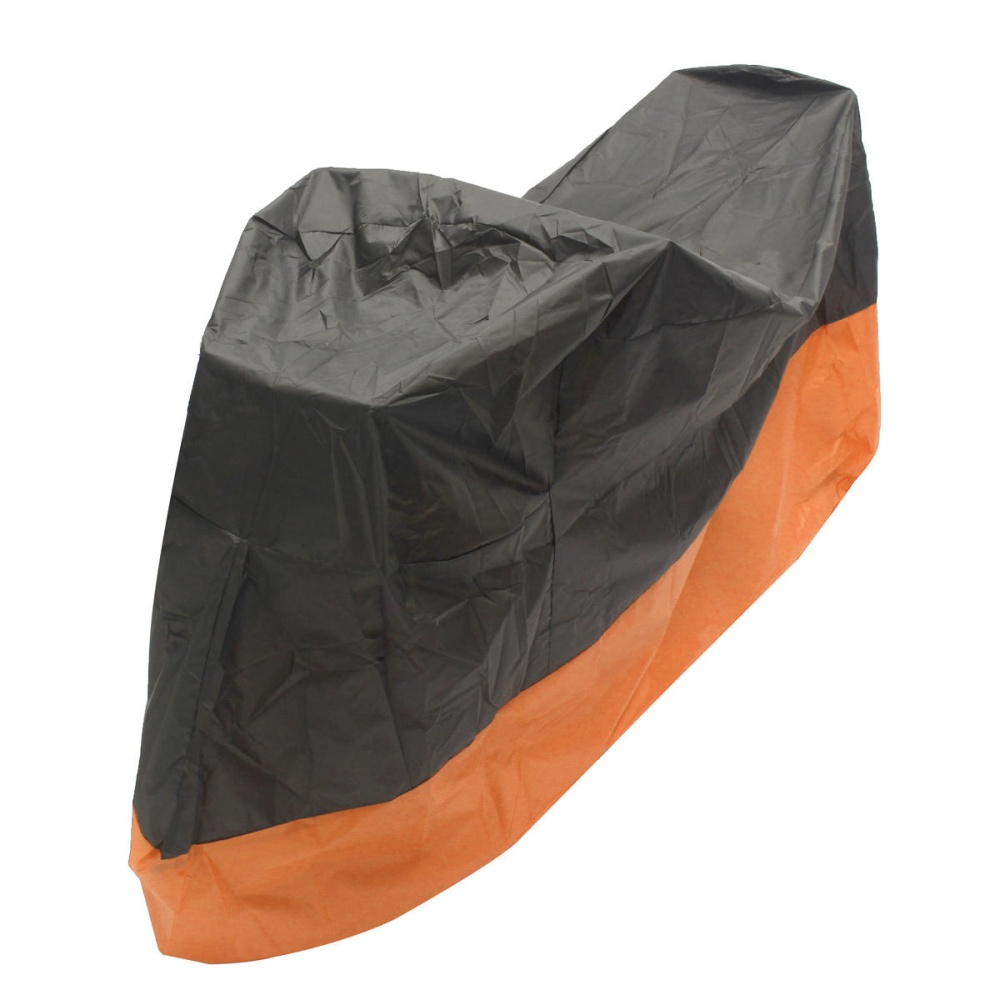 Waterproof Motorcycle Cover M L XL XXL 3XL 4XL Scooter Moped Rain UV Dust Cover - Black & Orange XXL - Image 2