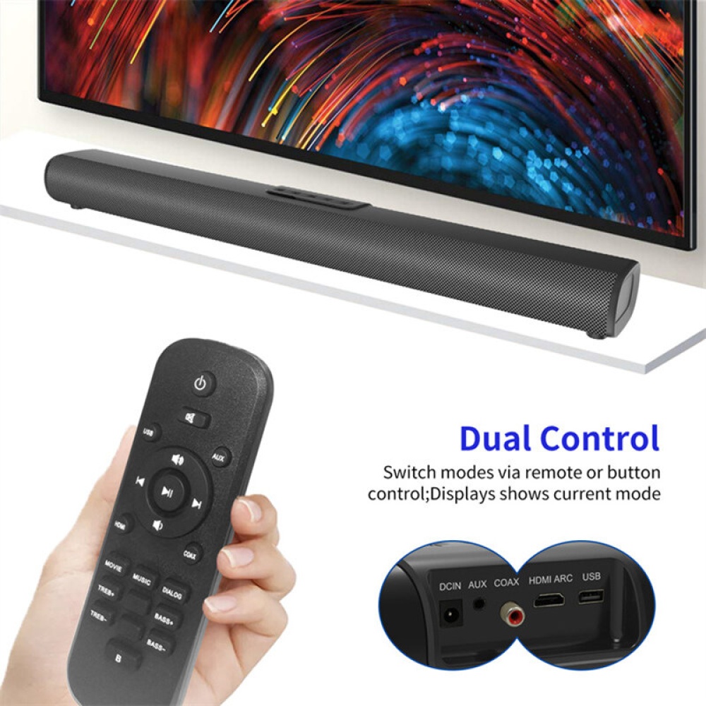 Bakeey S20L 50W 3D Surround bluetooth 5.0 Soundbar Bass Wired Computer HiFi Stereo Sound Bar HDMI TV Home Theater System Speaker - EU Plug - Image 2