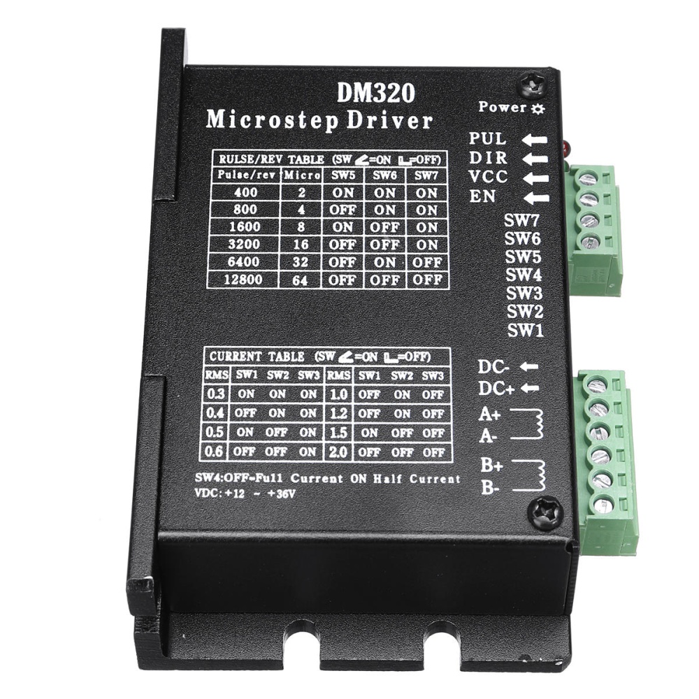 NEMA11 Stepper Motor CNC Driver 0.3A-2.0A Dual Constant Current PWM Drive Output - Image 2