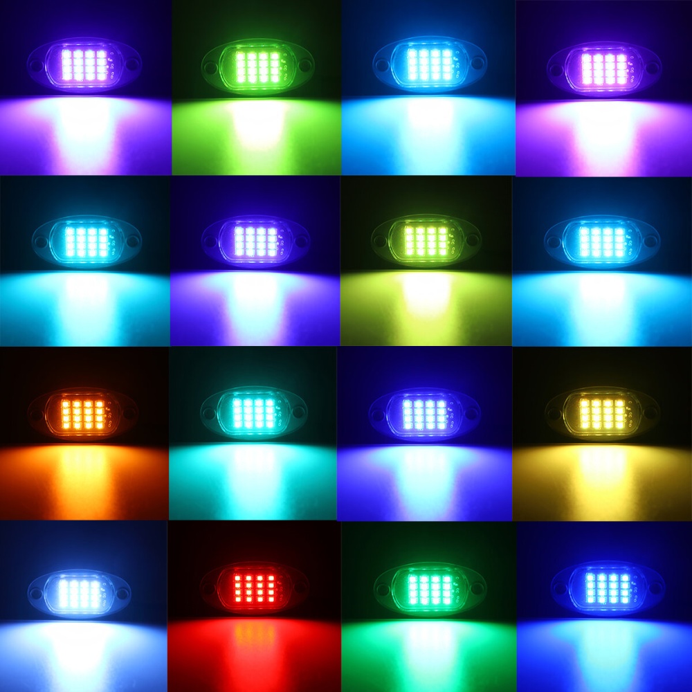 8PCS Underglow RGB LED Rock Lights Neon 8Pods LED Light Off-Road UTE ATV Boat - Image 2