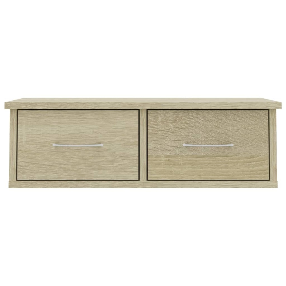 Wall-mounted Drawer Shelf Sonoma Oak 23.6"x10.2"x7.2" Chipboard - Image 2