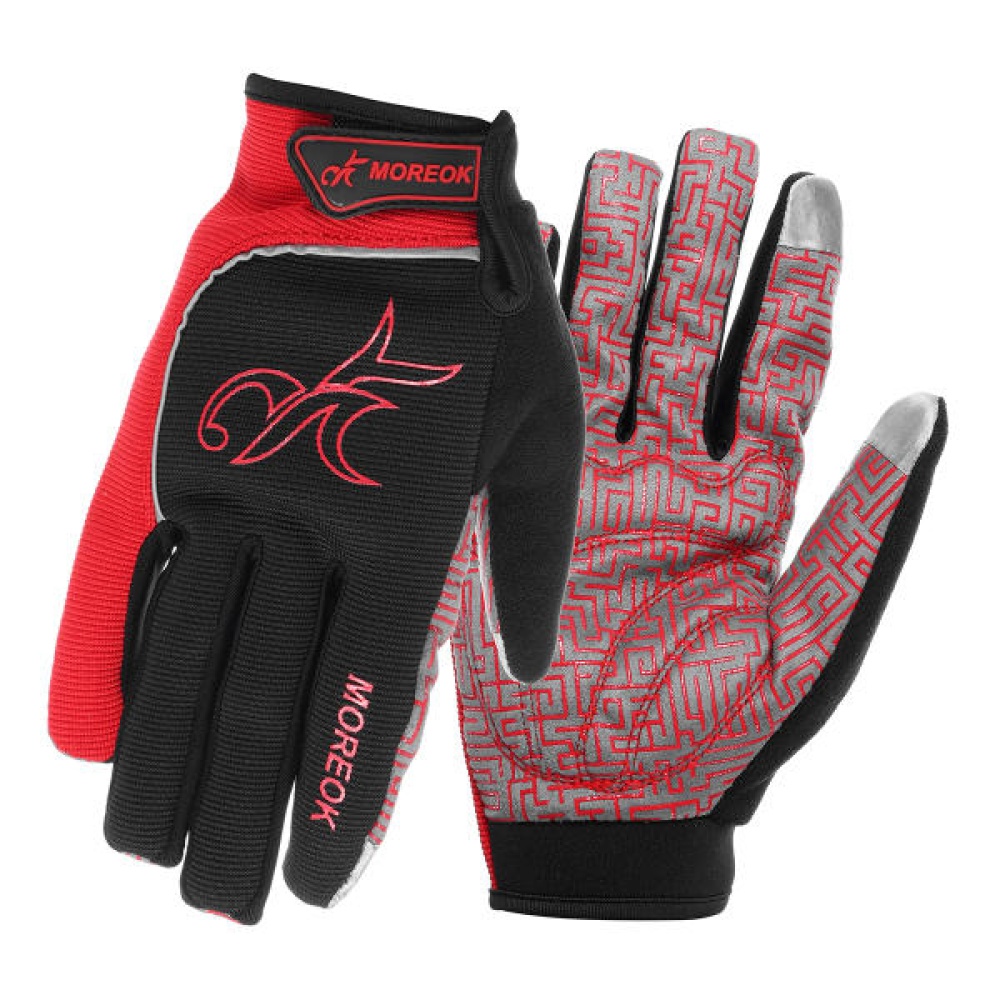 Touch Screen Gloves For Motorcycle Scooter Bike Cycling Sking Climbing Running - Red M
