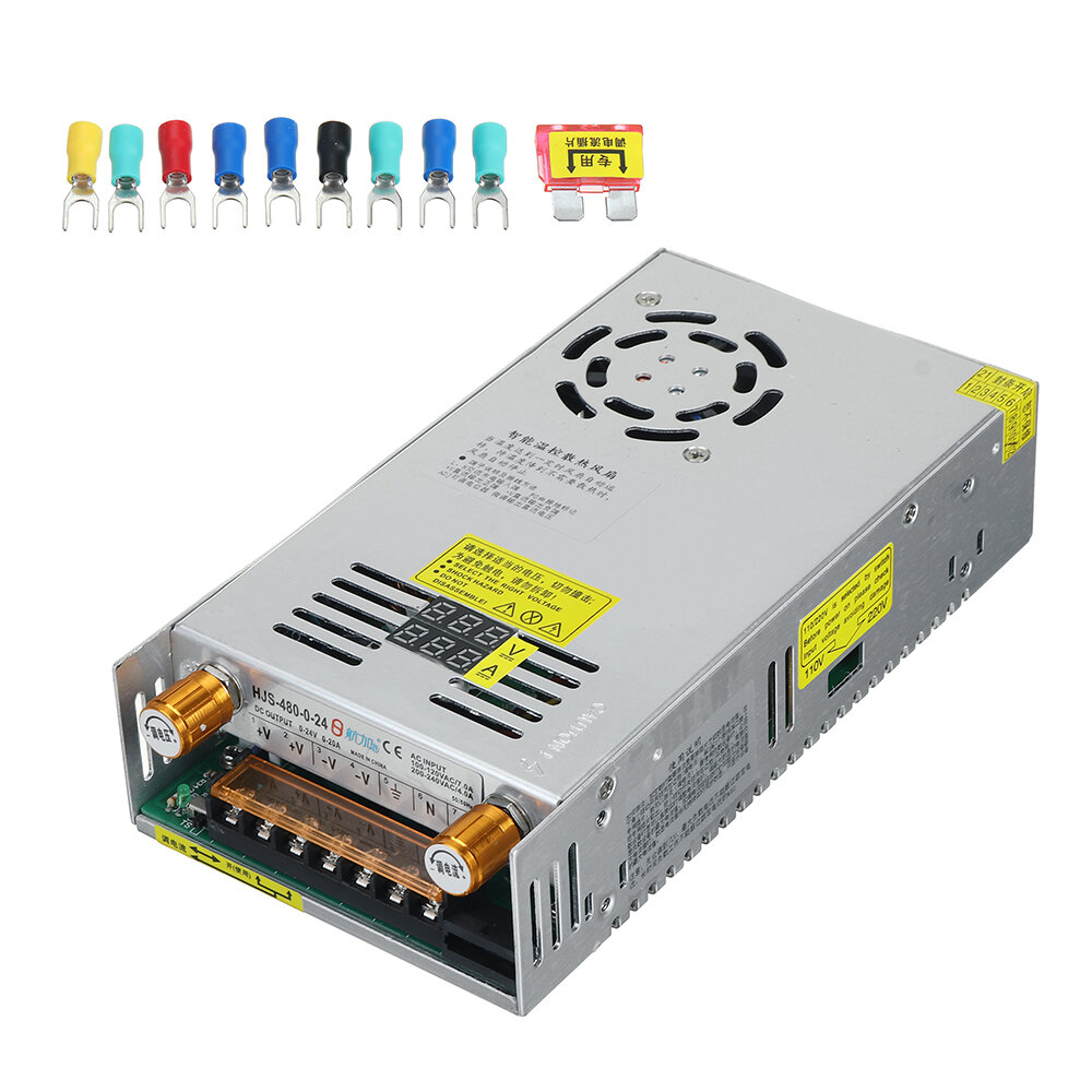 480W Dual Digital Display DC Switching Power Supply Current Limit Adjustable voltage 0-5V 12V 24V 36V 48V 60V 80V 120V 220V - 0-5V 60A