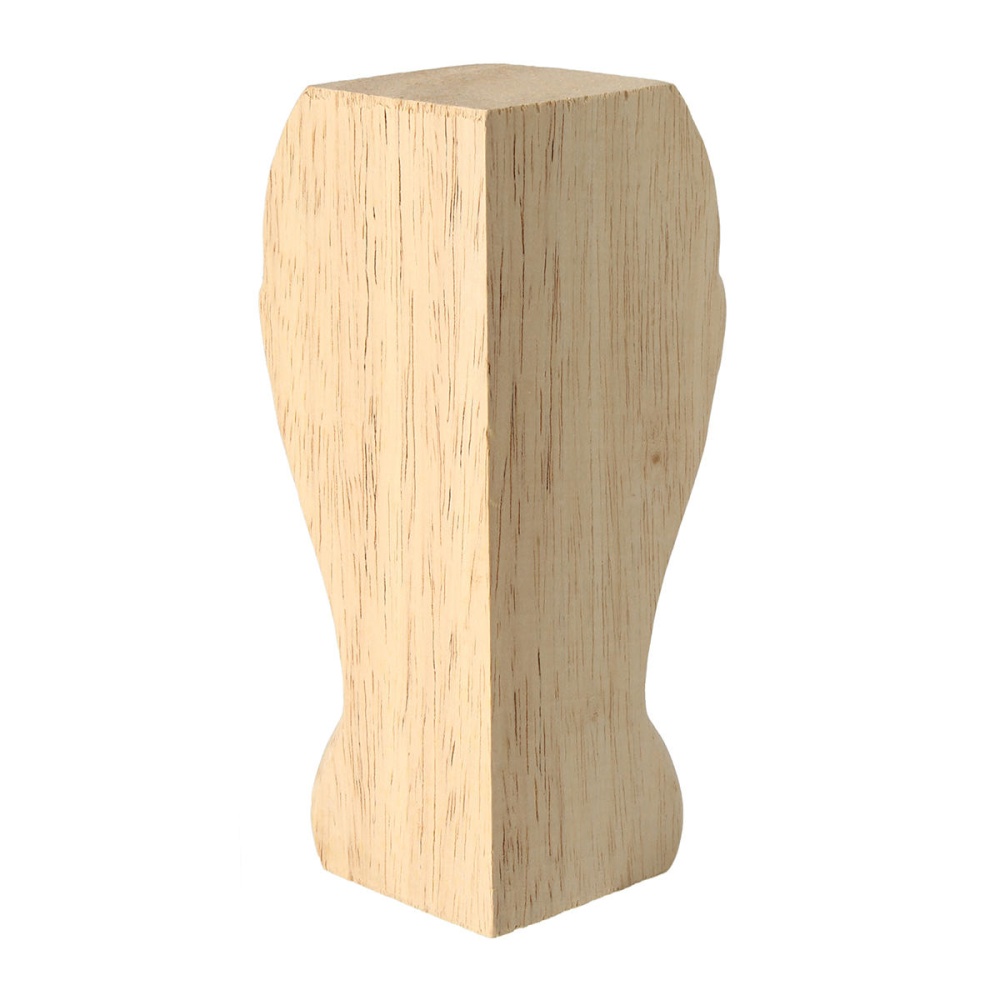 4Pcs 10/15cm European Solid Wood Carving Furniture Foot Legs Unpainted Cabinet Feets Wood Decal - 10cm - Image 2