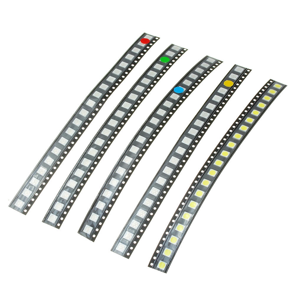 500Pcs 5 Colors 100 Each 5050 LED Diode Assortment SMD LED Diode Kit Green/RED/White/Blue/Yellow - Image 2