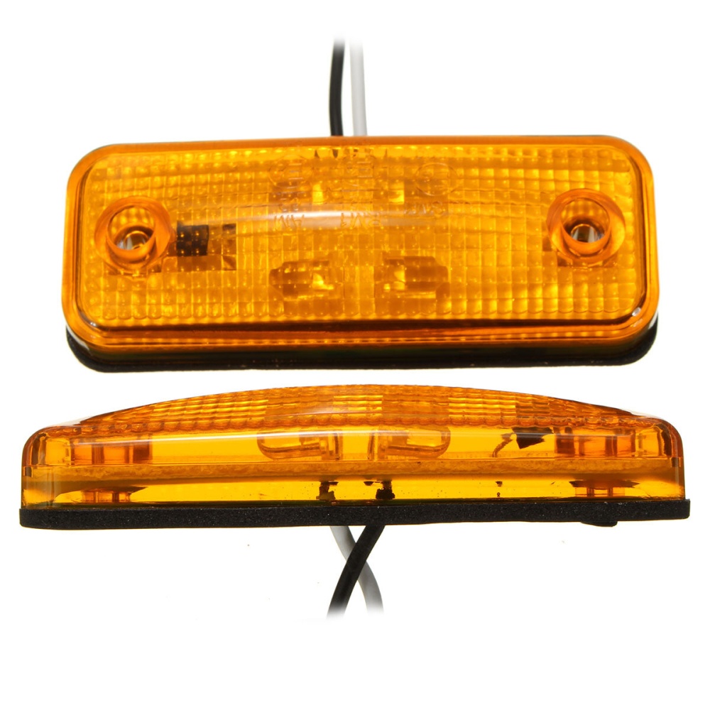 4 LED Side Marker Light Indicator Lamp for Bus Truck Trailer Lorry Caravan 12~24V E8 - Amber - Image 2