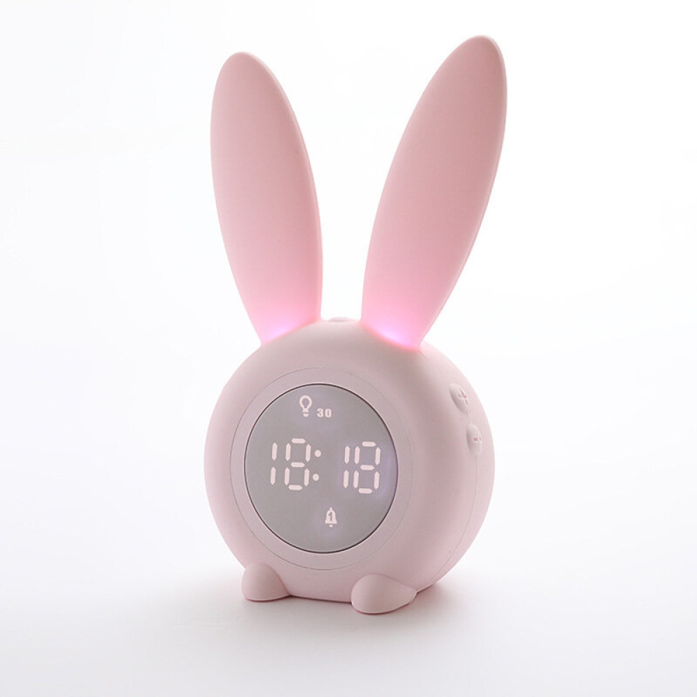 LED Electronic Small Alarm Clock Children's Creative Cartoon Alarm Clock Student Desktop Clock - Green