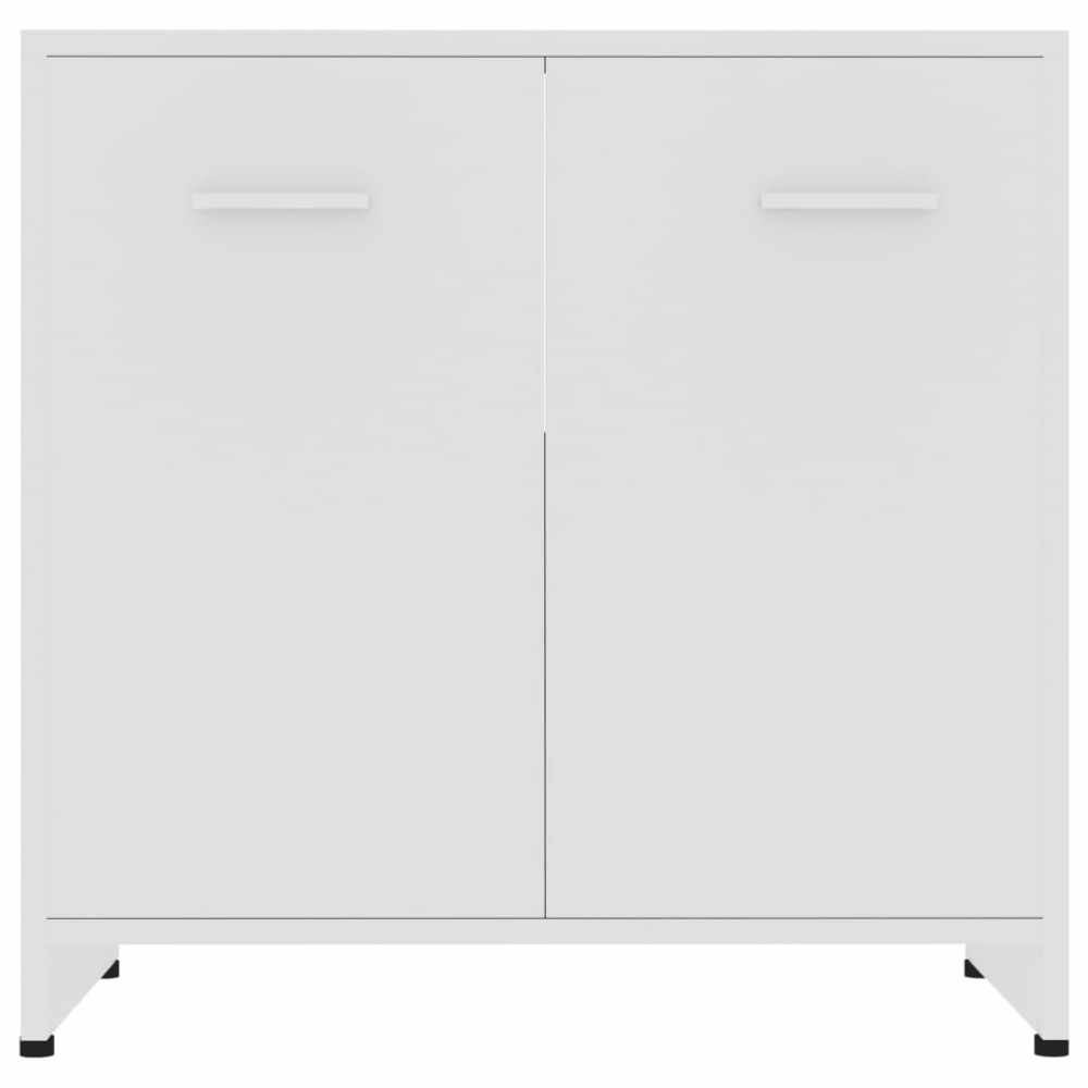 Bathroom Cabinet White 23.6"x13"x22.8" Chipboard - Image 2