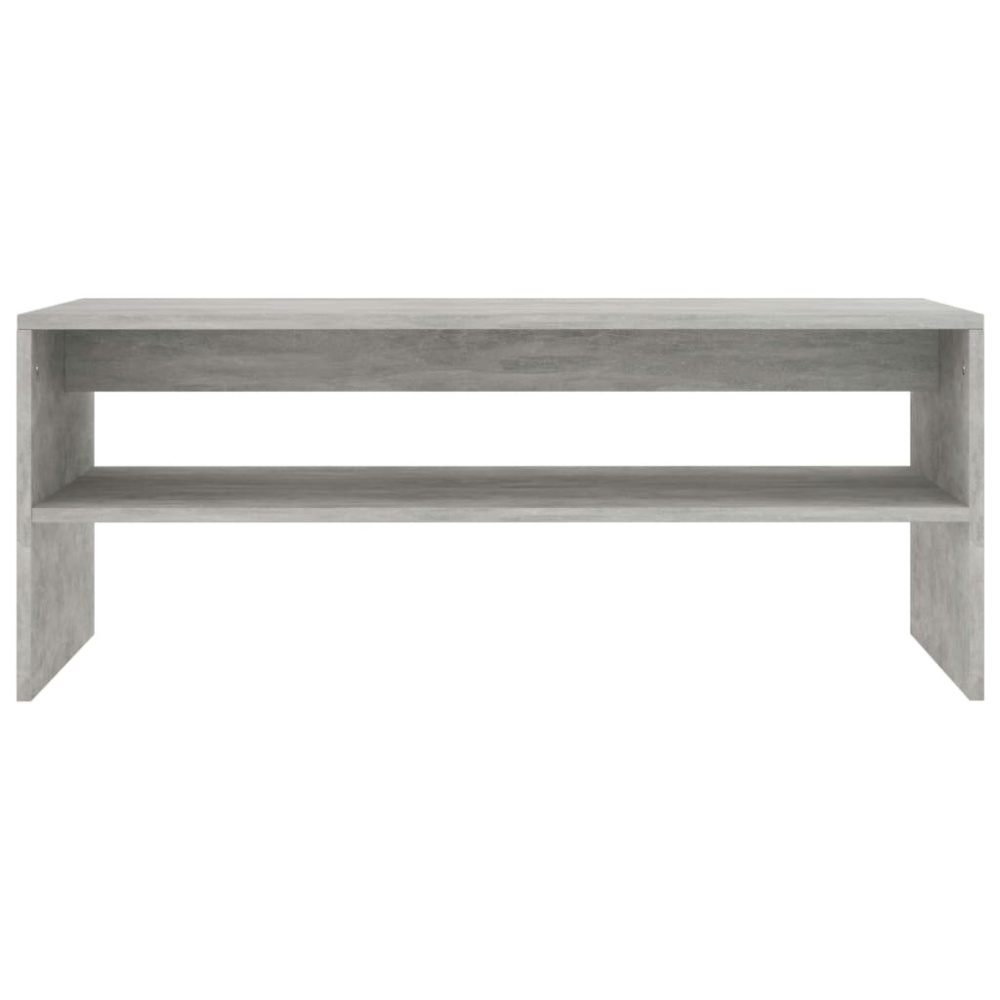 Coffee Table Concrete Gray 39.4"x15.7"x15.7" Chipboard - Image 2