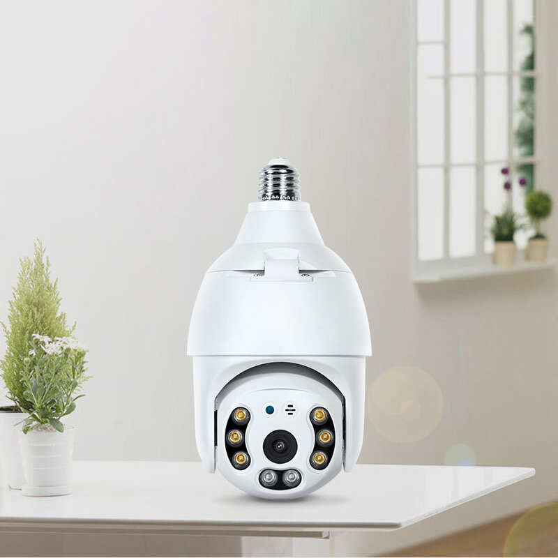 SHIWOJIA 3MP WIFI Security Camera 360 Degree Smart Wireless Bulb Camera Full Color Night Vision Two-way Intercom Voice Mobile Tracking Indoor Camera - Image 2