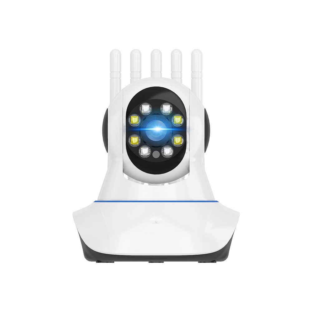 Guudgo Five Antenna 1080P PTZ WIFI IP Camera 360° Viewing Angle Two-Way Audio Night Vision Cloud Storage Motion Detections Waterproof Dual Light Sour