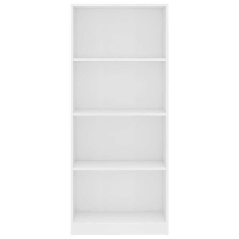 4-Tier Book Cabinet White 23.6"x9.4"x55.9" Chipboard - Image 2