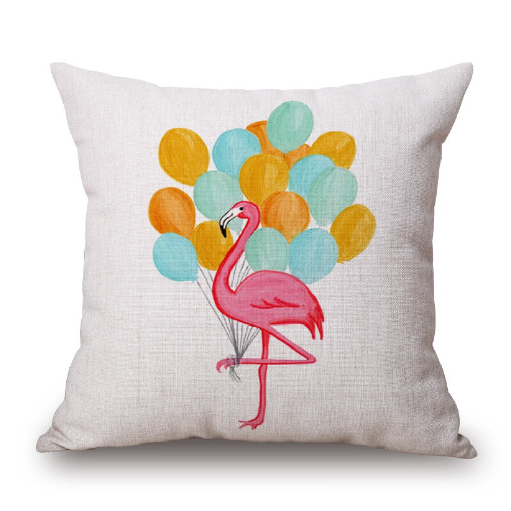 Honana WX-D2 45x45cm Vintage Flamingos Cotton Linen Throw Pillow Case  Waist Cushion Cover - 3 - Image 2