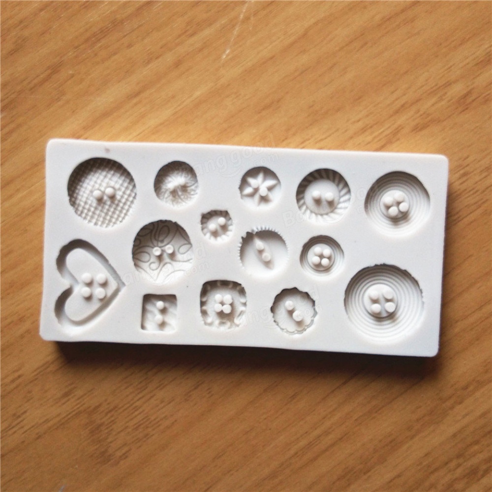 New Button Shape Silicone Mold Jelly Soap Chocolate Mold DIY Baking Cake Decorating Tools - Image 2