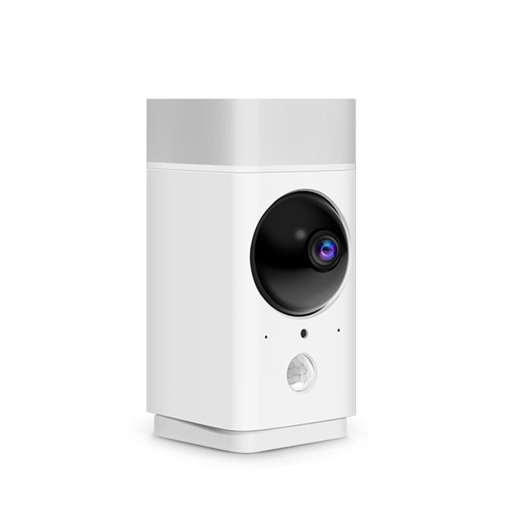 Indoor 1080P Wireless Panoramic LED Light IP Camera PT 360° IP Camera Two Ways Audio Google Alexa Assistant WiFi Camera Baby Monitors - White - Image 2