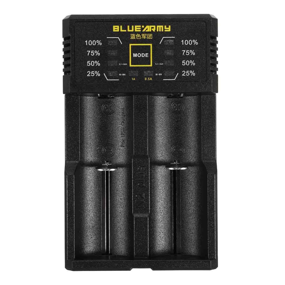 Blue Army N1/N2 Plus Smart Battery Charger Single Double Slot for IMR/Li-ion/Ni-MH/Ni-Cd 26650 18650 - B - Image 2