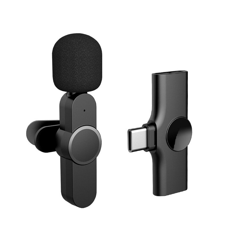 EP033 Mini Type-C Lightnings Plug Play Lapel Microphone Wireless Lavalier Mic for Live Stream Vloggers Interview Auto-syncs Clip-on - Type C - Image 2