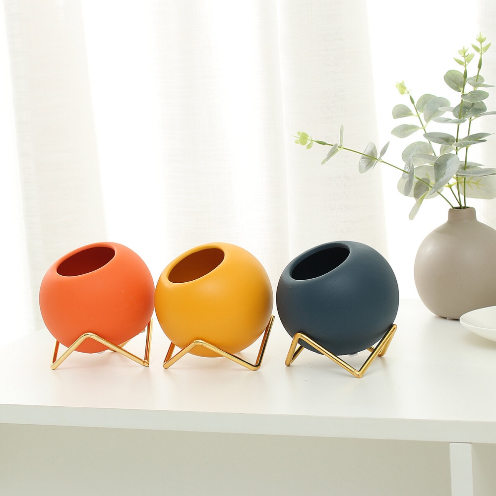 Home Decoration Nordic Light Luxury Living Room Bedroom Room Cabinet Desk Porch Decoration - Orange