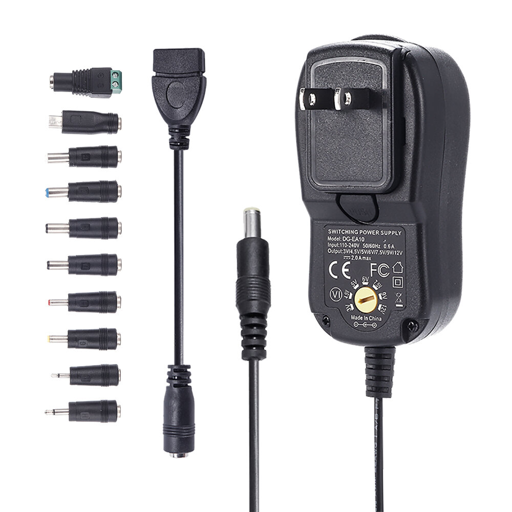 Digoo DG-EA10 Charger Adapter Plug Removable Version 3-12V Universal 10 Selectable Multi Voltage Swi - Image 2