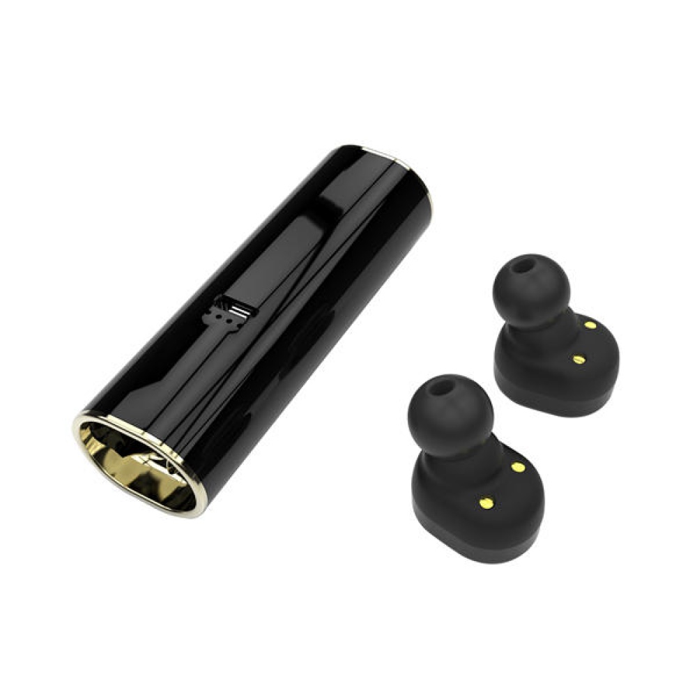 [Truly Wireless] S3 Mini Portable High Fidelity Dual bluetooth Earphone With Charger Box - Black - Image 2