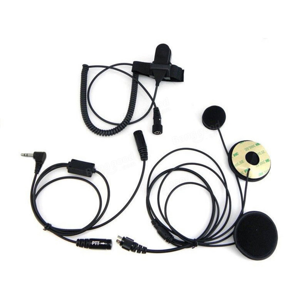 1 Pin Full Face Close Motorcycle Helmet Headset For Motorola Walkie Talkie Radio - Image 2