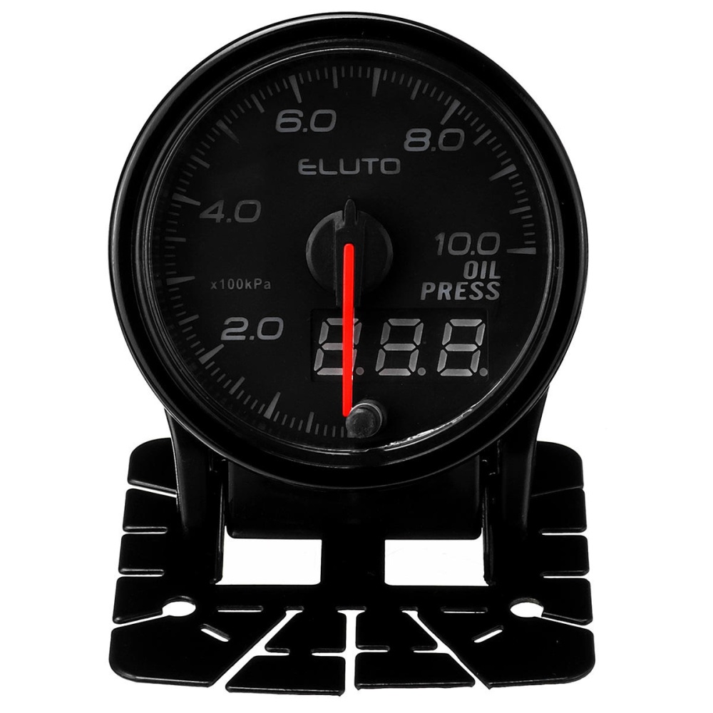 12V 2 Inch 52mm Oil Pressure Gauge Meter With Sensor 7 Color LED Tinted Face Universal - Image 2