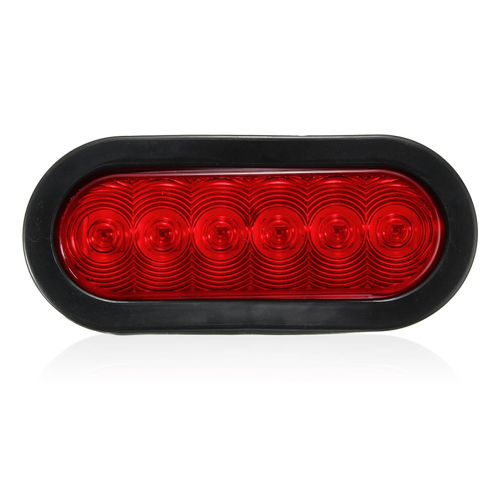 LED Stop Lights Side Marker Turn Signal Lamp Surface Mount Oval 17x8.2cm for Trailer Truck - Yellow - Image 2