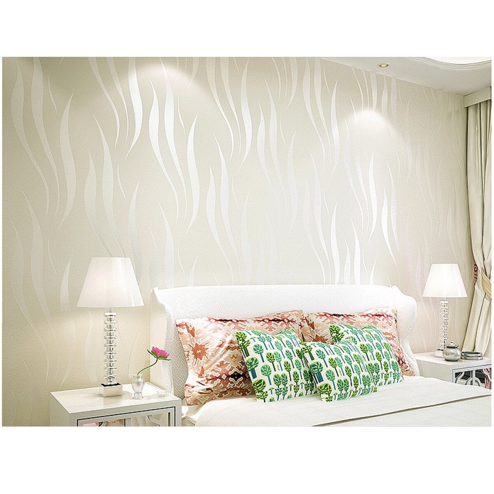 Non-woven Wallpaper Roll 3D Wave Background Sticker Living Room Bedroom Decoration - #01 - Image 2