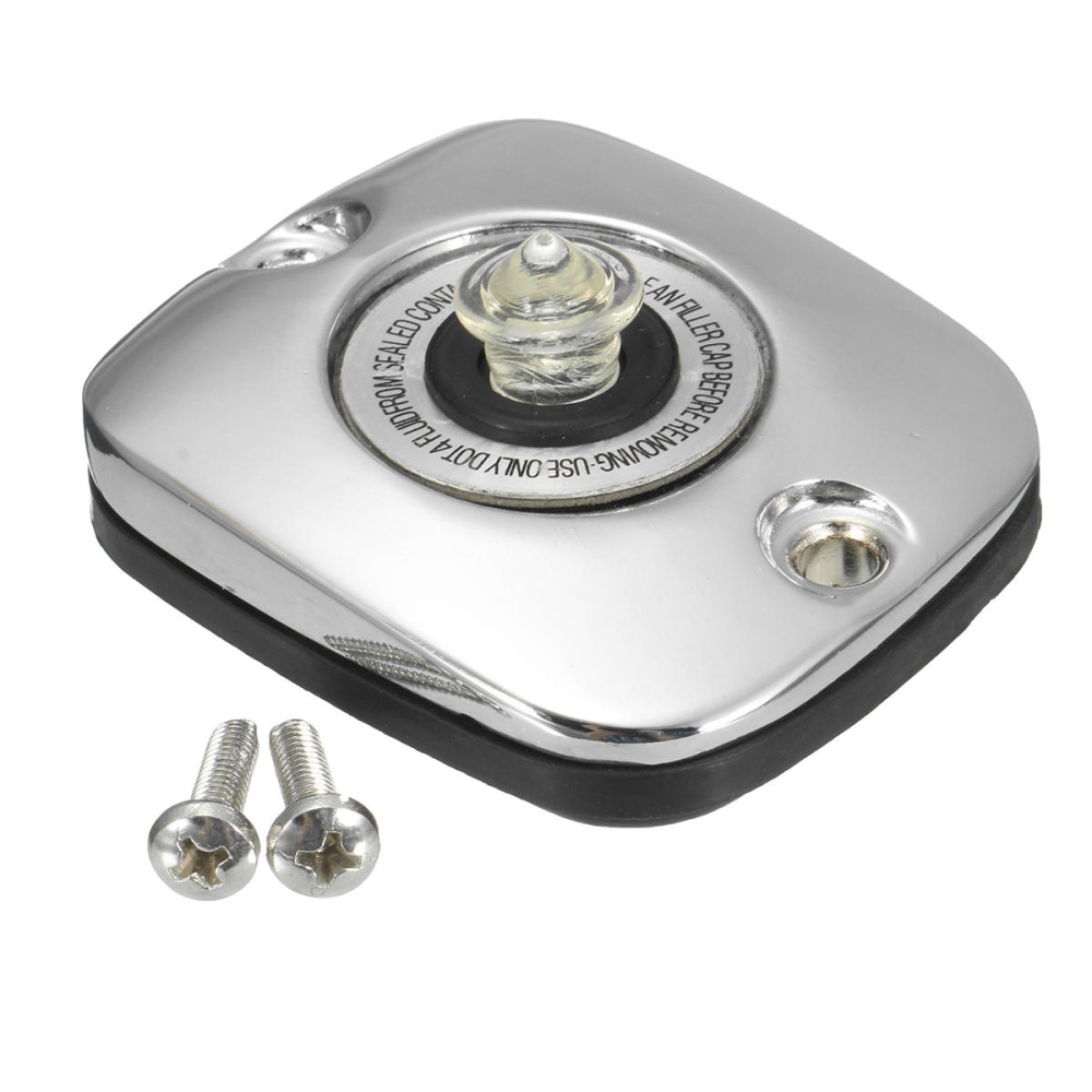 Front Lever Brake Master Cylinder Cover Cap For Harley Davidson Touring 96-07 - Chrome