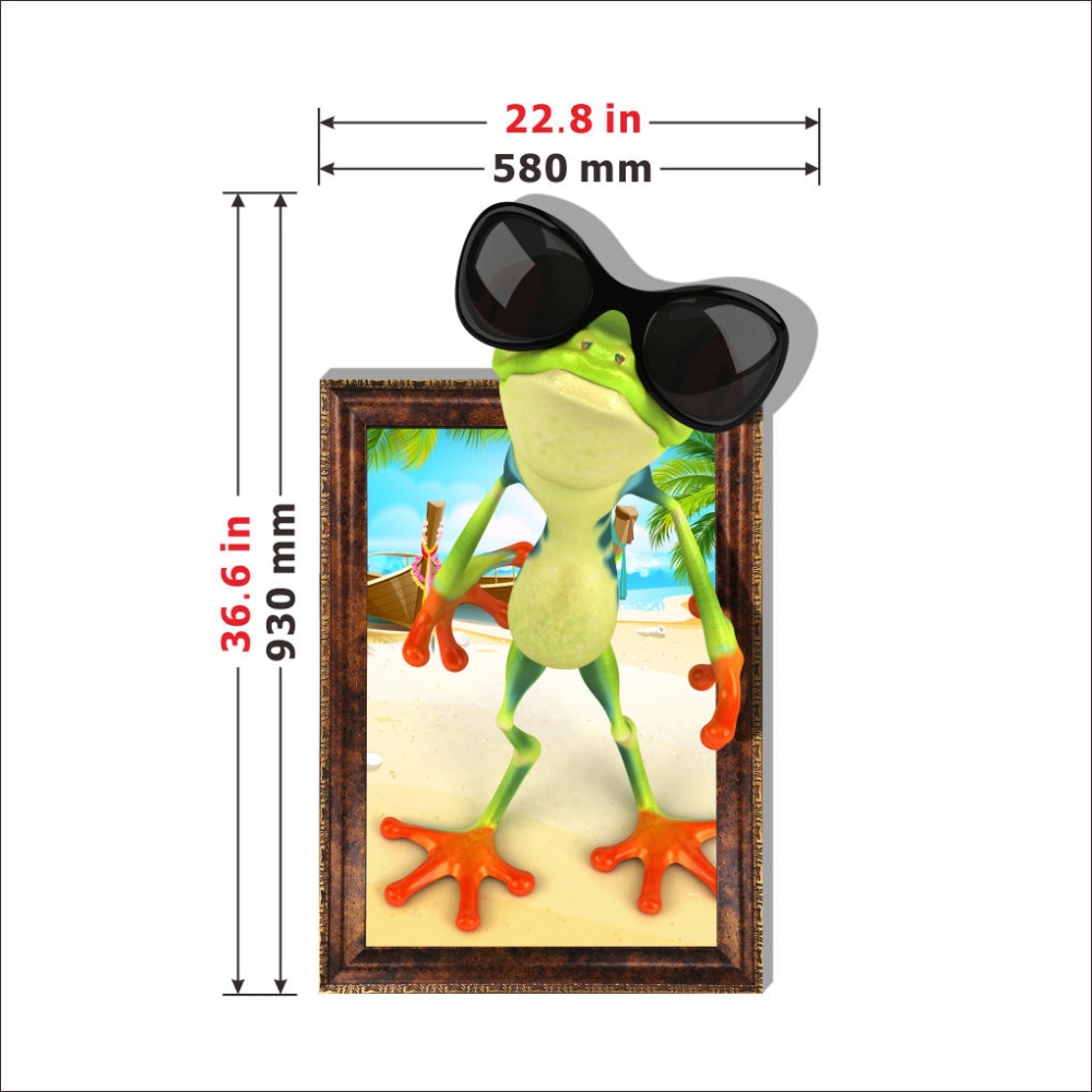 3D Baby Kids Room Cartoon Glasses Chameleon Wall Decals Removable Paper Stickers Art DIY Gift Funny Decoration - Image 2