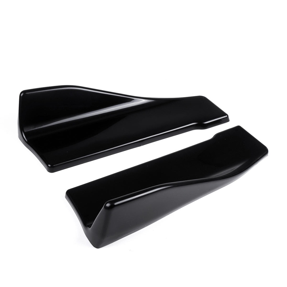 2Pcs 35CM Black Universal Car Side Skirt Rear Bumper Lip Splitter Winglet Aprons - Image 2